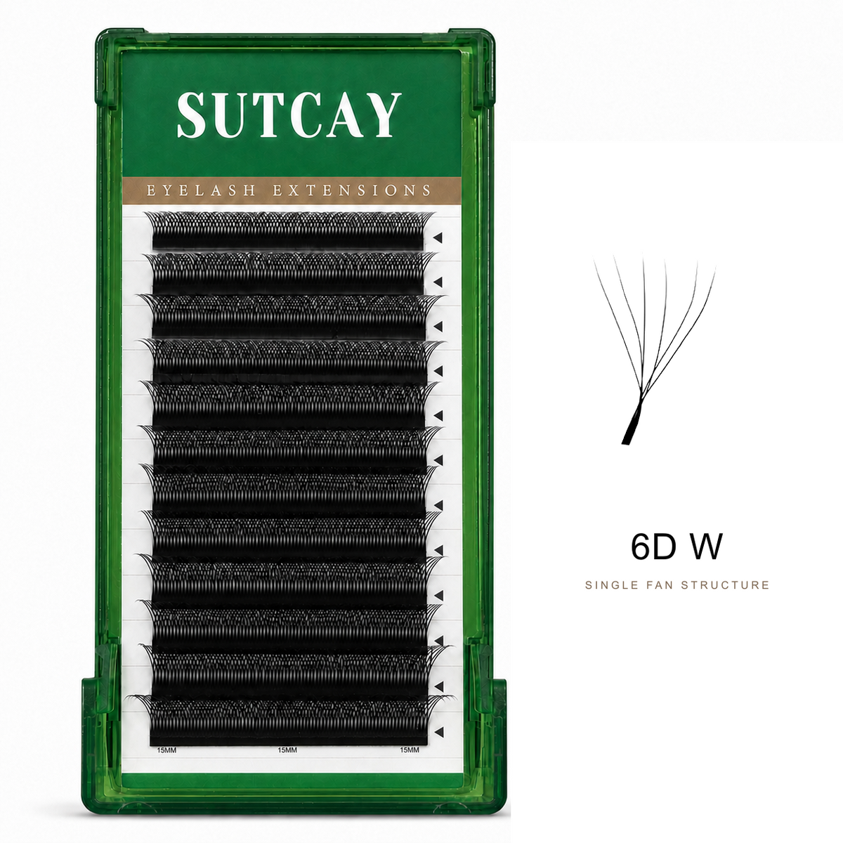 SUTCAY 6D W lash extensions tray with authentic single fan structure